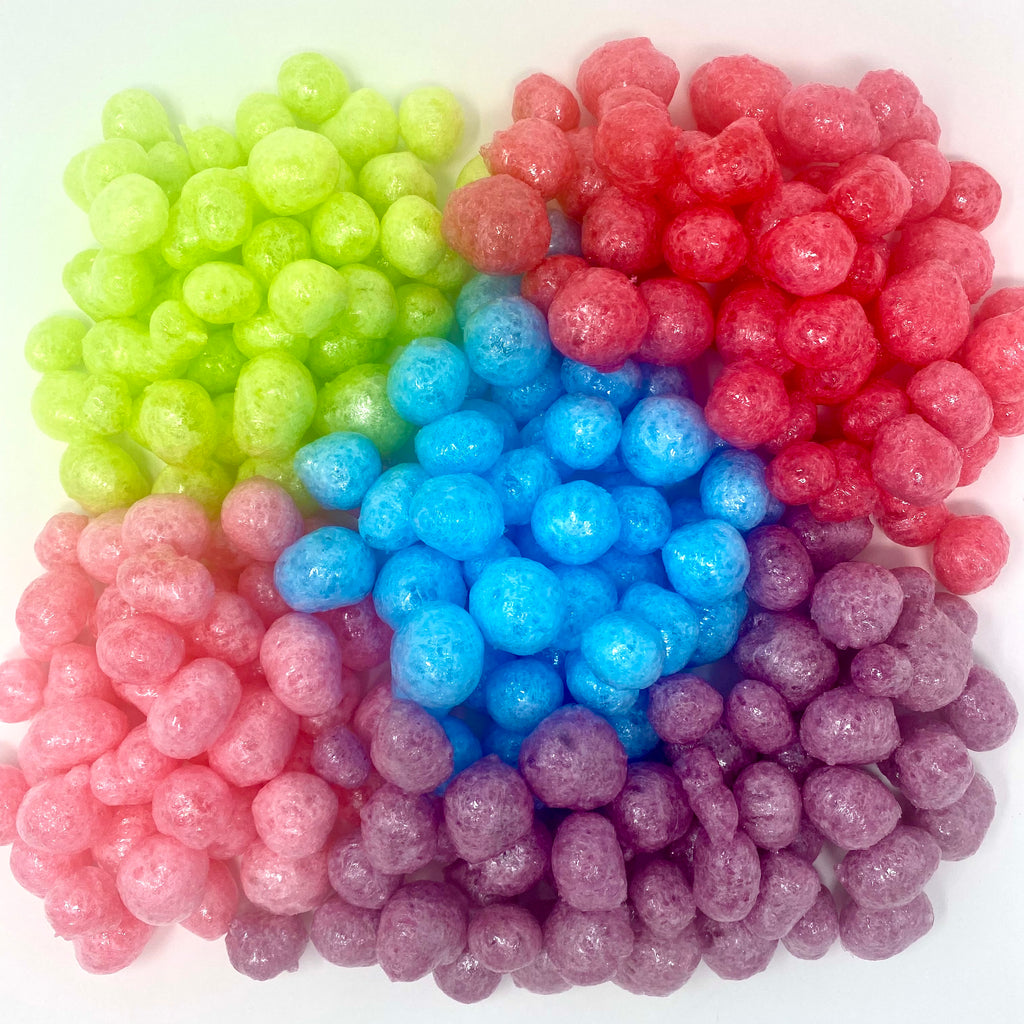 freeze dried candy puffs made with jolly ranchers